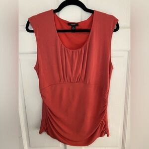 Alfani Silk Blend Salmon Colored‎ Sleeveless Top Size Large/L E
